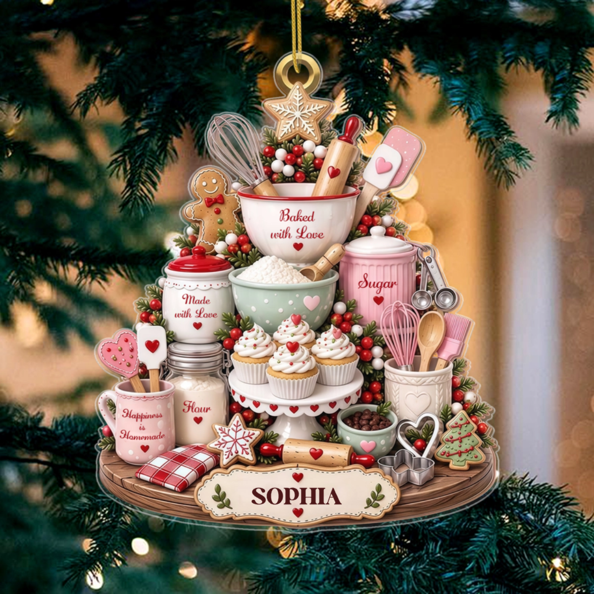 BakingJoy CustomisedGift_AcrylicChristmasOrnamentForBakingLovers3