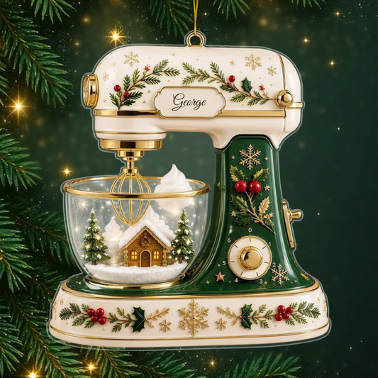 BakingLove PersonalisedGift_AcrylicChristmasOrnamentForBakers