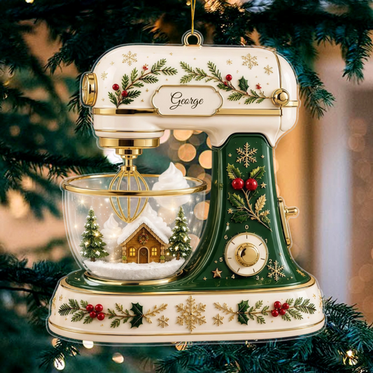 BakingLove PersonalisedGift_AcrylicChristmasOrnamentForBakers