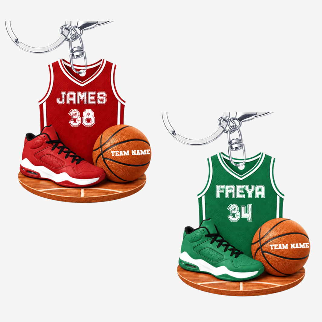 Basketball Lover – Personalised Gift | Acrylic Keyring For Basketball ...