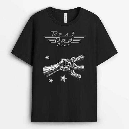 BestDadEver MetallicFistBump PersonalisedShirtGiftForDaddy_4