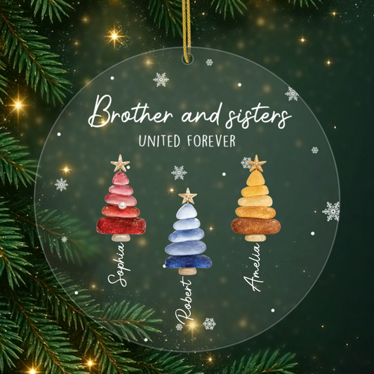 BrothersAndSistersConnectedForever_PersonalisedGiftOrnamentForFamily