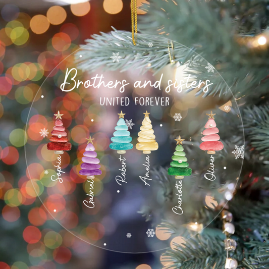 BrothersAndSistersConnectedForever_PersonalisedGiftOrnamentForFamily_2