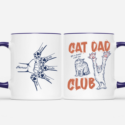 CatDadClub CustomCatNameRetroOrange PersonalisedMugFunnyFather_sDayGiftForDad_1