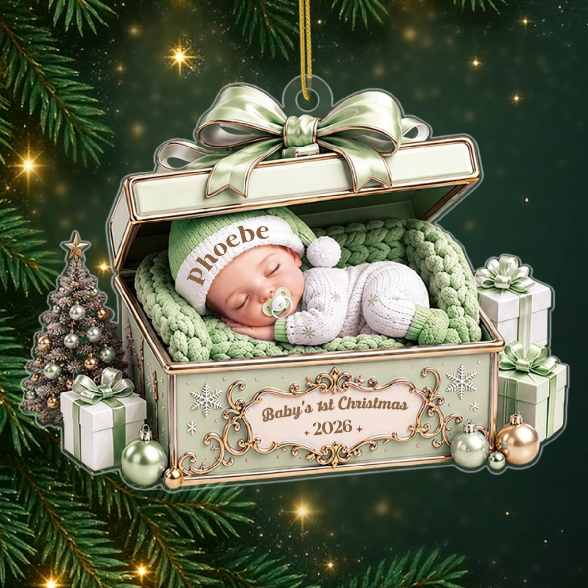 ChristmasLittleOne CustomisedGift_FirstChristmasAcrylicOrnamentForNewParents3_57811db0 0c70 4151 8bb3 bb5bf041a63a
