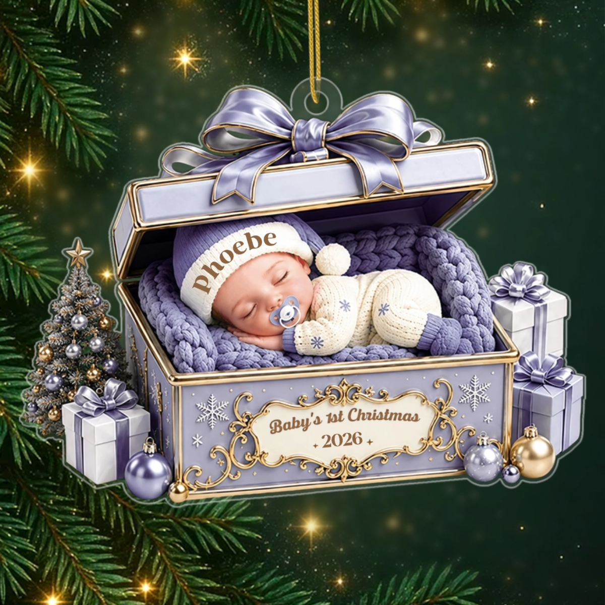 ChristmasLittleOne CustomisedGift_FirstChristmasAcrylicOrnamentForNewParents4