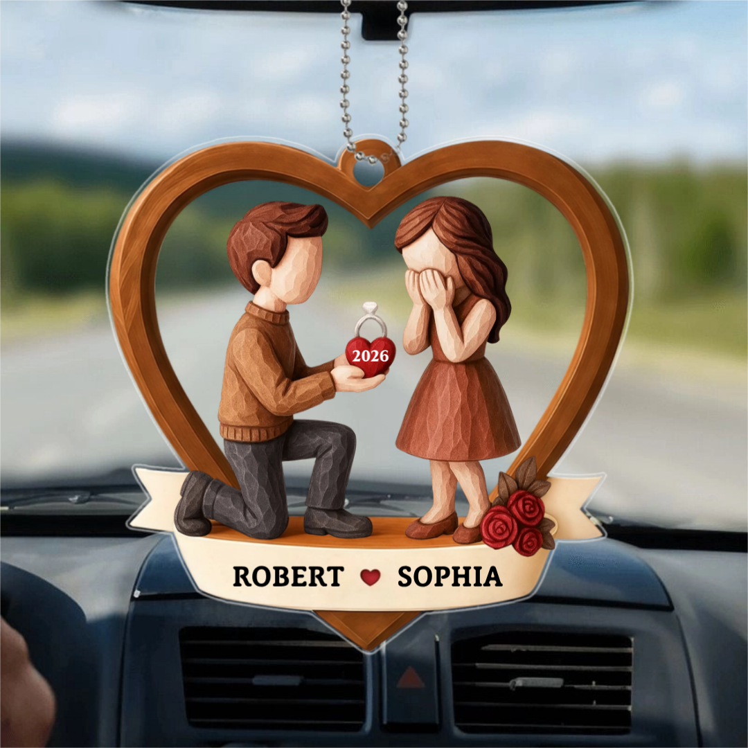 CoupleMarriageProposalCustomNames_PersonalisedGiftAcrylicOrnamentForCouples