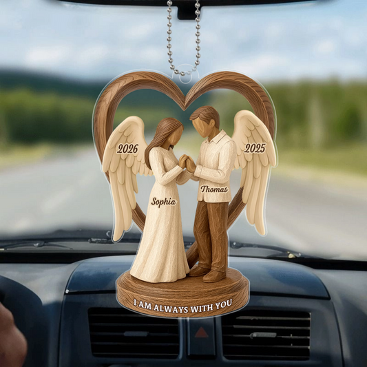 CoupleWithAngelWingsMemorial_PersonalisedGiftHangingOrnamentForLovedOnes