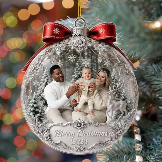 CustomPhotoFamilyChristmasBabyShower_PersonalisedGiftOrnamentForFamily_2