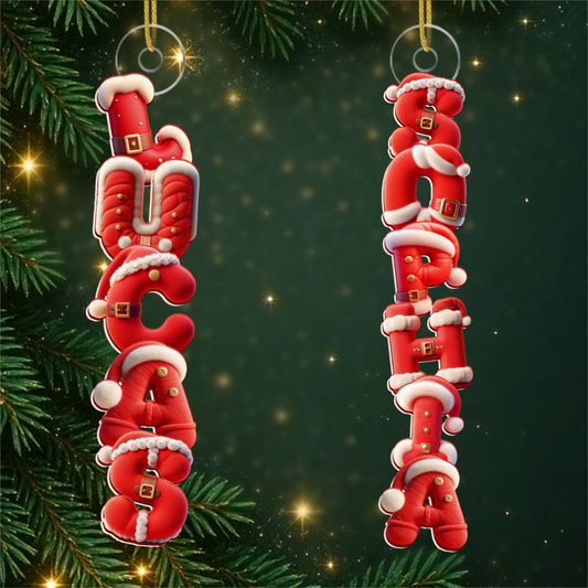 CustomSantaSuitName_PersonalisedGiftAcrylicOrnamentForFamily_2