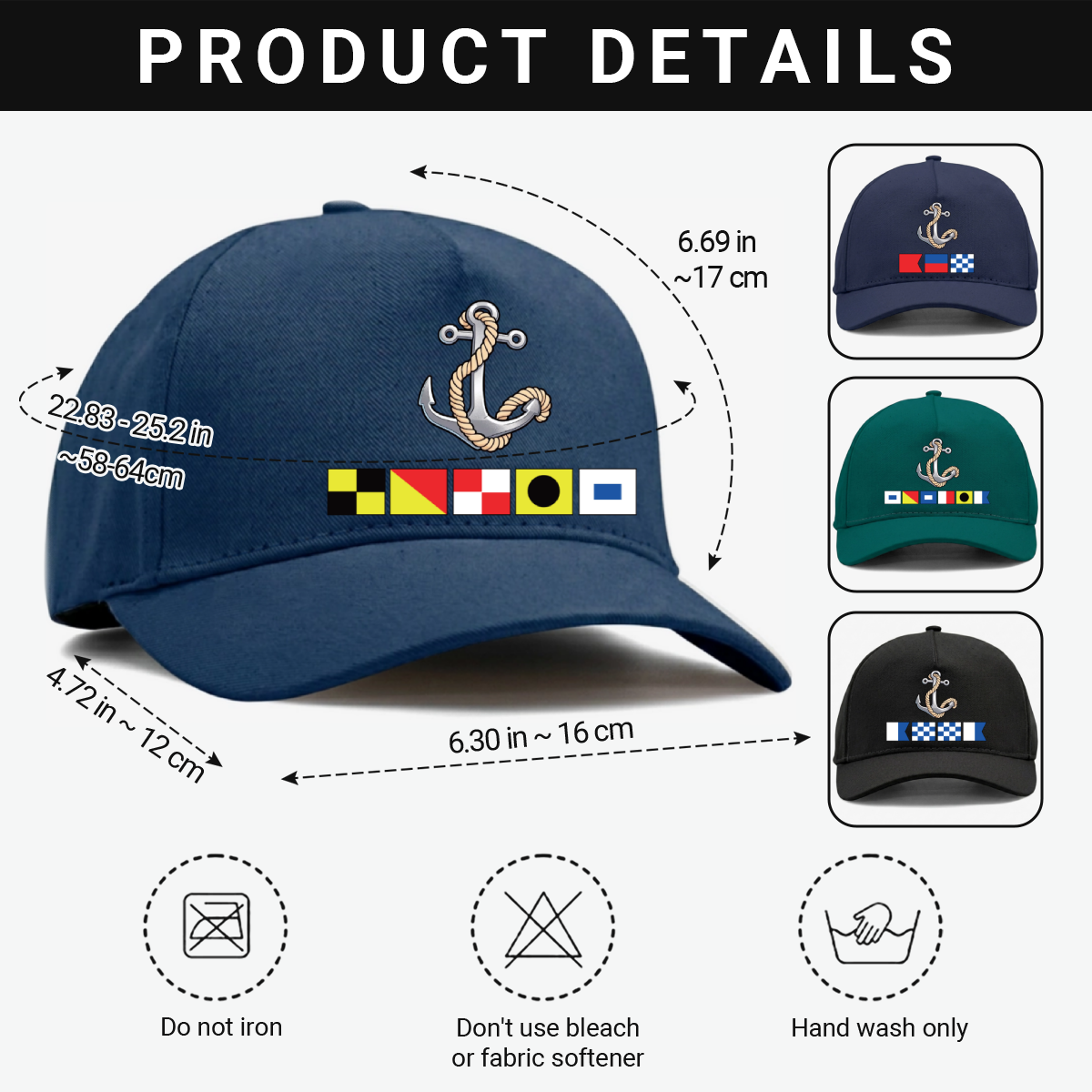 Custom_Nautical_Signal_Flags_Personalised_Baseball_Cap