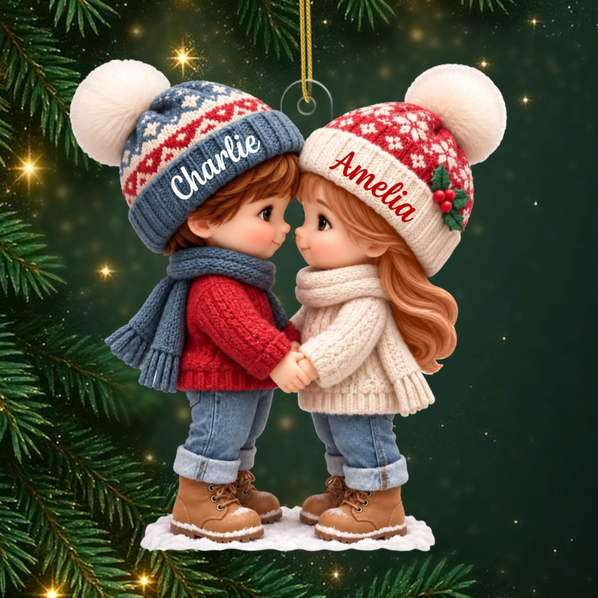 Cute_Cartoon_Couple_Personalised_Gift_ _Acrylic_Ornament_For_Couples1