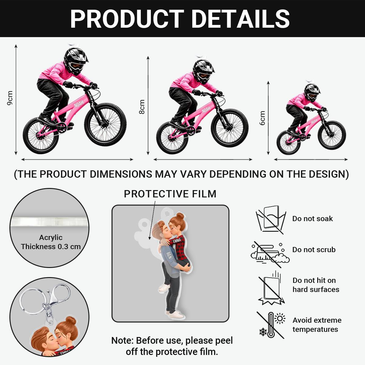 Cycling_Love_ _Personalised_Gift___Acrylic_Keychain_For_Cyclists
