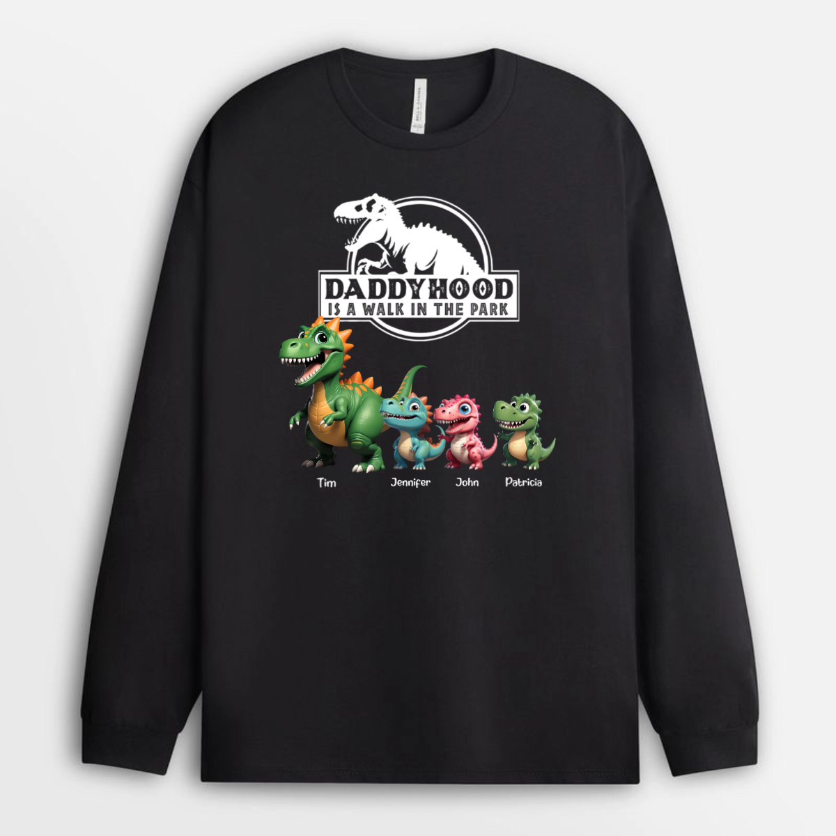 FatherhoodIsAWalkInThePark Dinosaurs PersonalisedFather_sDayBirthdayGifts PersonalisedShirtGiftForDad_1