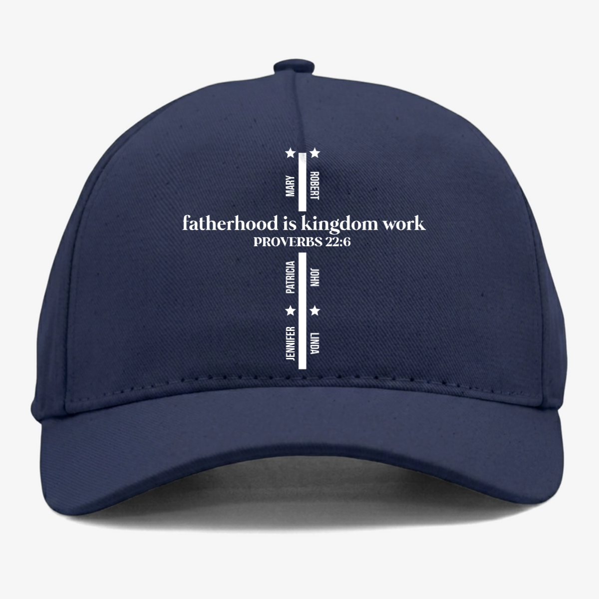FatherhoodIsKingdomWork PersonalisedCapFather_sDayGiftForDad_3