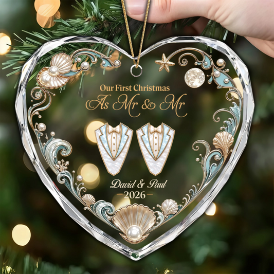 FirstChristmasLove PersonalisedGift_GlassHeartOrnamentForCouples8
