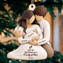 First_Christmas_As_A_Family_Of_Three_ _Personalised_Gift_1 Layer_Wooden_Ornament_For_Families