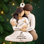 First_Christmas_As_A_Family_Of_Three_ _Personalised_Gift_1 Layer_Wooden_Ornament_For_Families_3