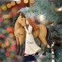 GirlStandingWithHorse_PersonalisedGiftAcrylicOrnamentForHorseLovers
