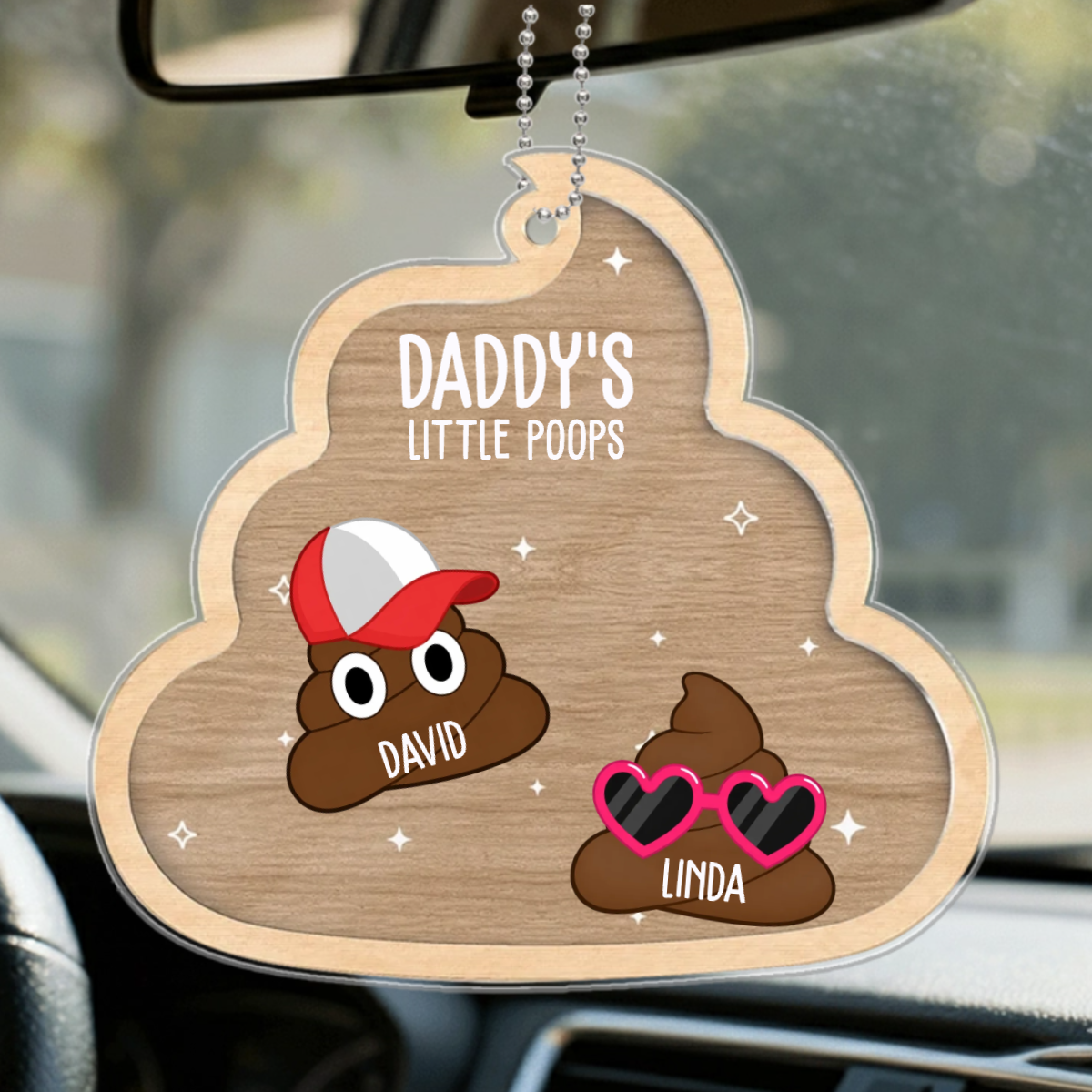 Grandad_sLittleTurds FunnyFather_sDayGift PersonalisedOrnamentCarOrnamentForGrandad_Pop_Grandfather_1_1