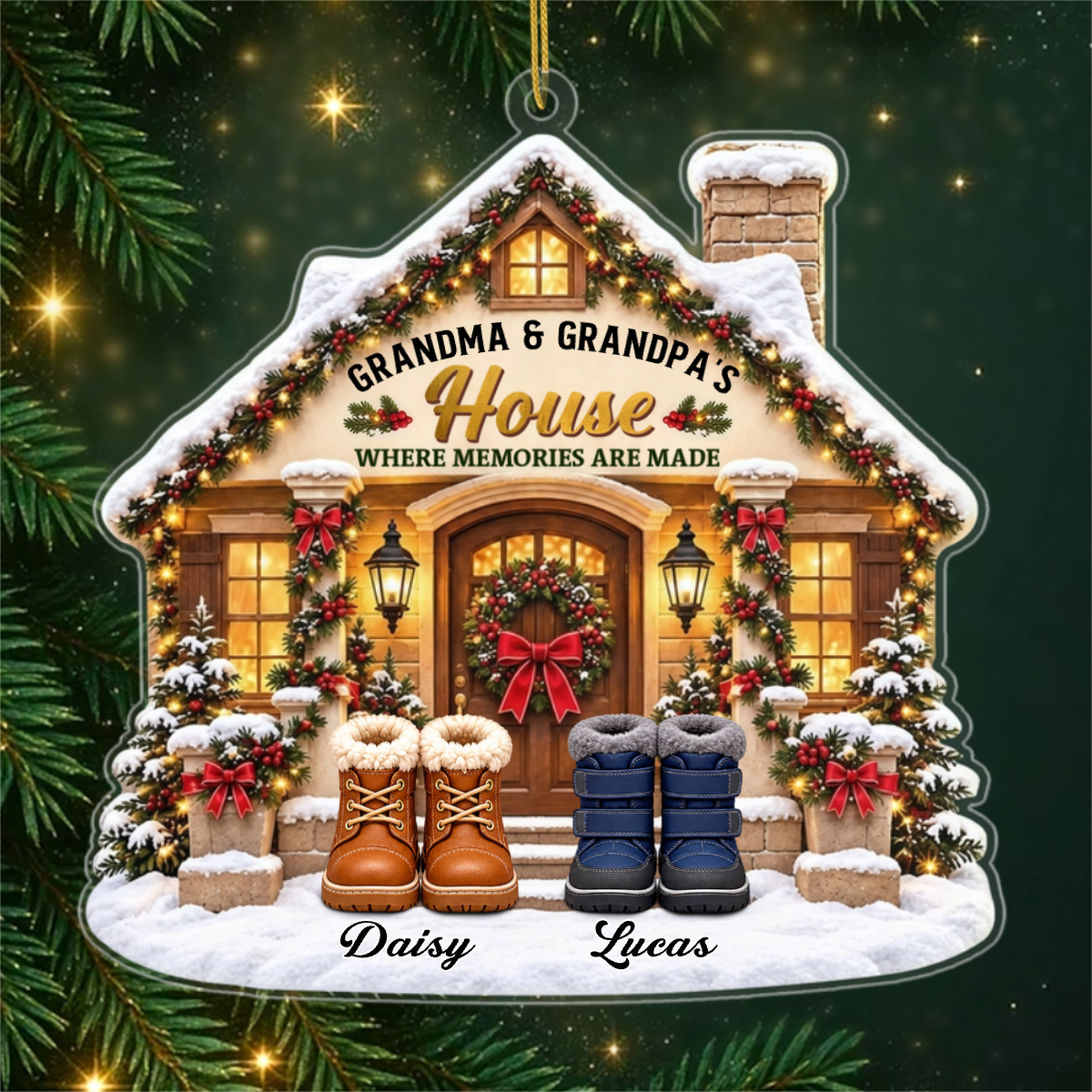GrandkidsWelcome PersonalisedGift_AcrylicChristmasOrnamentForGrandparents2