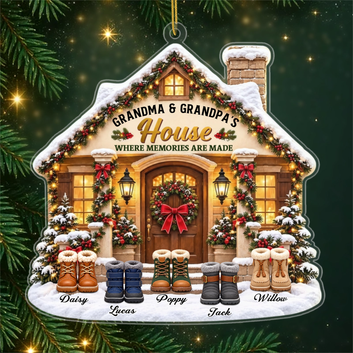 GrandkidsWelcome PersonalisedGift_AcrylicChristmasOrnamentForGrandparents3