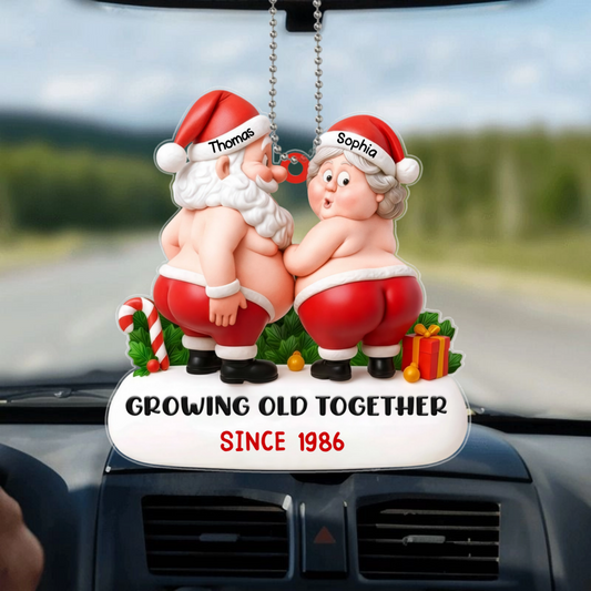 GrowingOldTogetherSinceSanta_PersonalisedGiftHangingOrnamentForCouples_3