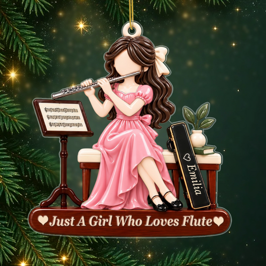 Just_A_Girl_Who_Loves_Flute_ _Personalised_Gift_Acrylic_Ornament_For_Flute_Lovers1