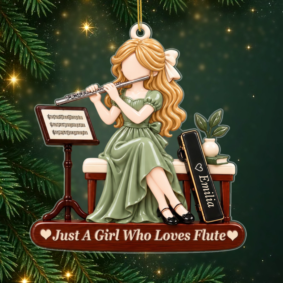 Just_A_Girl_Who_Loves_Flute_ _Personalised_Gift_Acrylic_Ornament_For_Flute_Lovers2