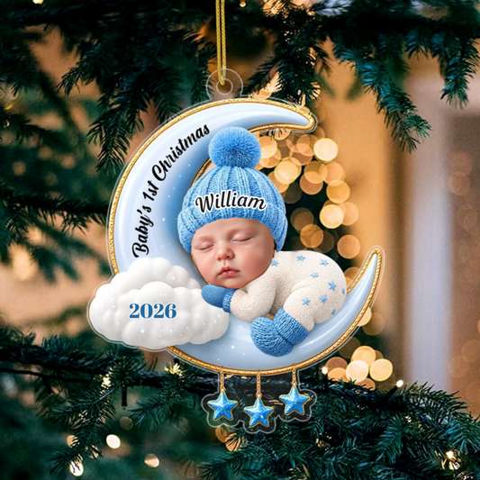 LittleAngelCustomPhoto_PersonalisedGiftAcrylicOrnamentForNewborn
