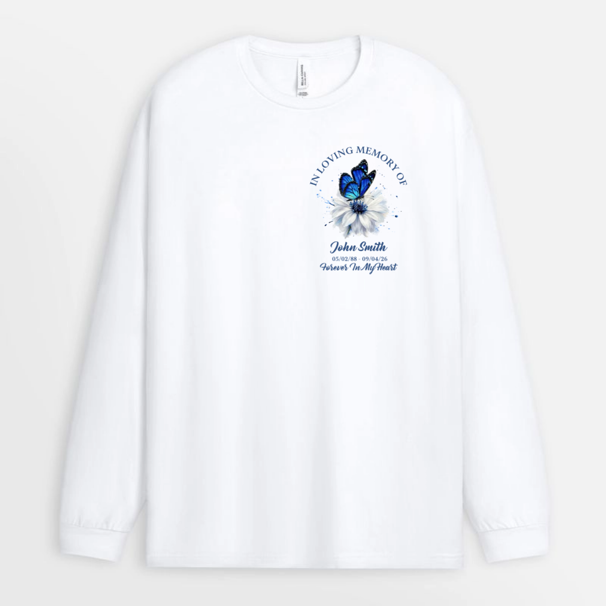 MemorialButterflyForeverInMyHeart_PersonalisedGiftT ShirtForMum_Dad_Grandma_Grandad_Family_2