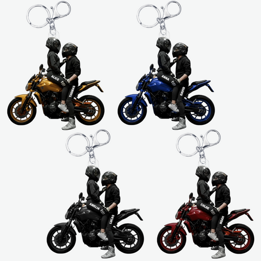 MotorcycleCouple_PersonalisedGiftAcrylicKeychainForCouples_2