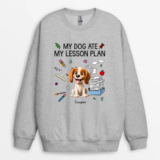 My_Dogs_Ate_My_Lesson_Plan_Teacher_Custom_Dogs_Personalised_Gift_T Shirt_For_Teachers_5