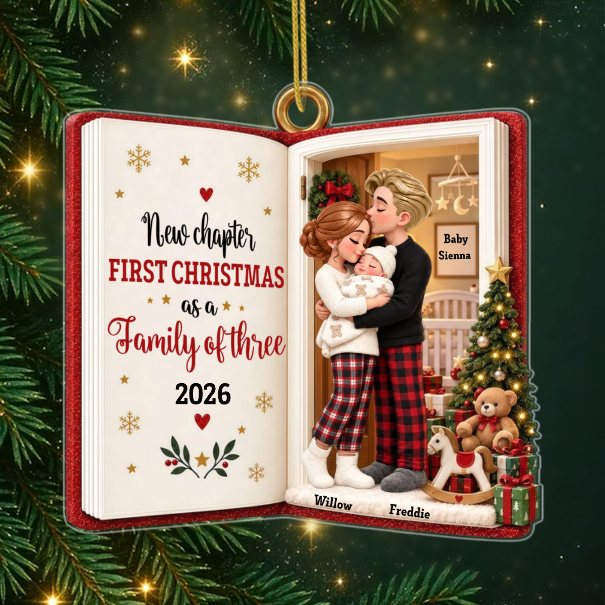 New_Chapter_ _Personalised_Gift_Acrylic_Christmas_Ornament_For_New_Parents1