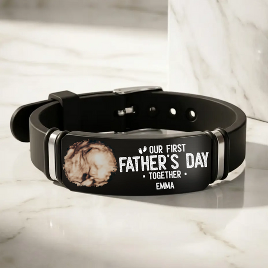 NowYouCanCarryMeToo_Daddy PersonalisedEngravedPhotoBraceletFather_sDayGiftForDad to be_1