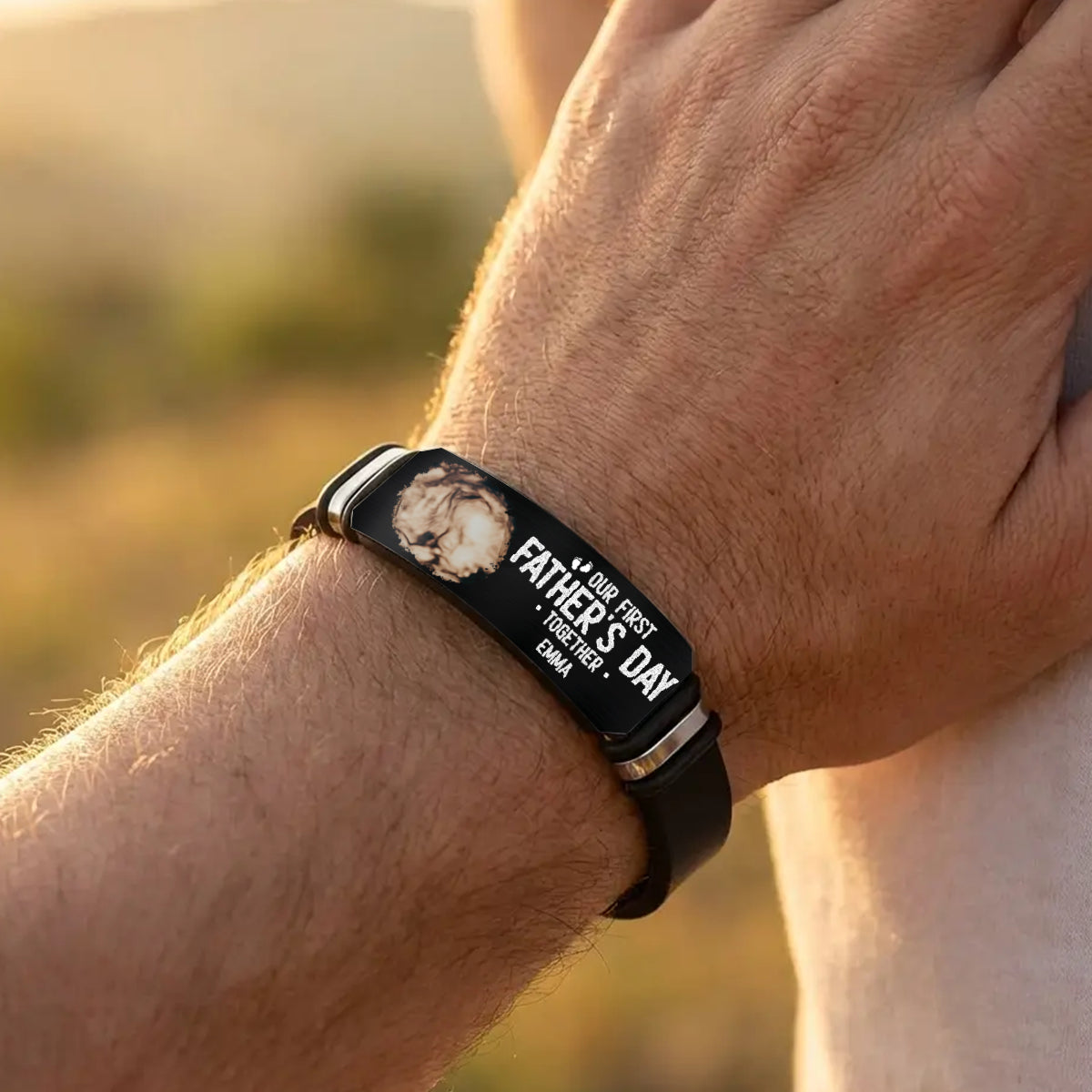 NowYouCanCarryMeToo_Daddy PersonalisedEngravedPhotoBraceletFather_sDayGiftForDad to be_2