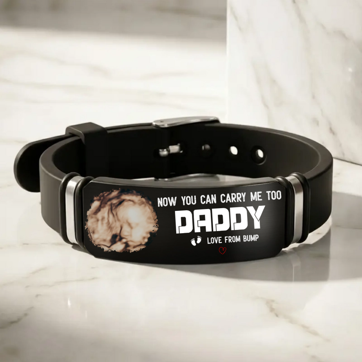 NowYouCanCarryMeToo_Daddy PersonalisedEngravedPhotoBraceletFather_sDayGiftForDad to be_2