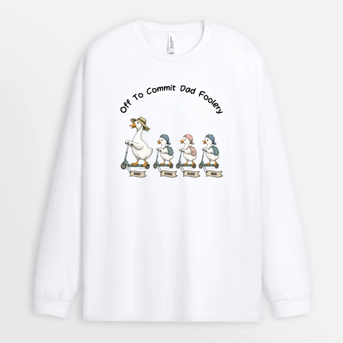 Off_To_Commit_Dad_Foolery_Silly_Goose_Dad_Kids_ _Personalised_Gift_T Shirt_For_Dad_And_Grandad_2_8d8230c8 5718 4103 ac53 a1fa39c8c064