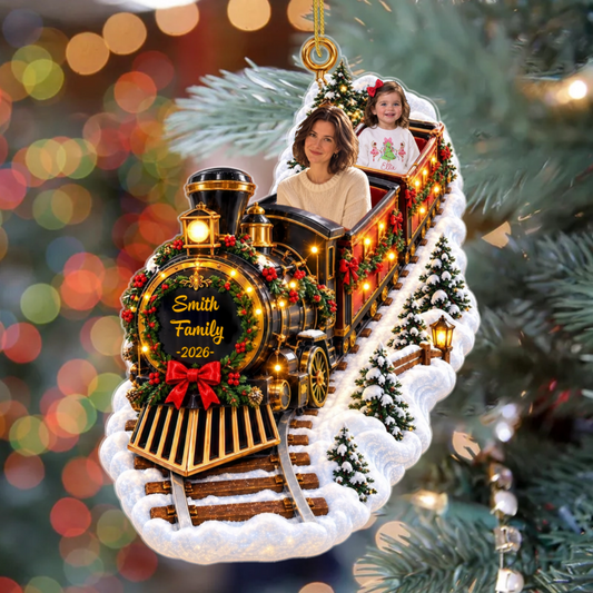 OneFamilyOneChristmasJourneyCustomPhoto_PersonalisedGiftAcrylicOrnamentForFamily