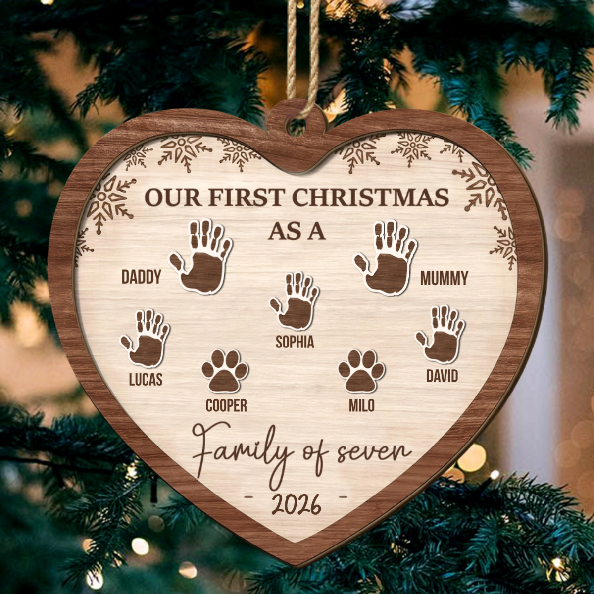 Our1stChristmasFamily_PersonalisedGift2 LayerWoodenOrnamentForFamily_2