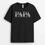 PapaEstablishedYearWithKidsNamesCustom_PersonalisedGiftT ShirtForDadAndGrandad