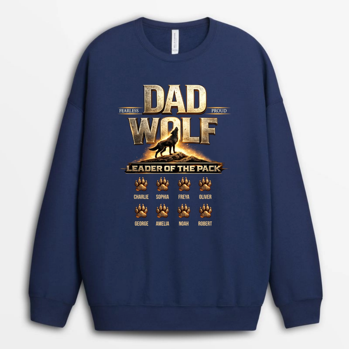 Papa_Wolf_With_Kids_Names_Custom_Personalised_Gift_T Shirt_For_Dad_And_Grandad_4