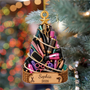 PersonalisedHairstylistChristmasTree_PersonalisedGiftAcrylicOrnamentForHairStylists
