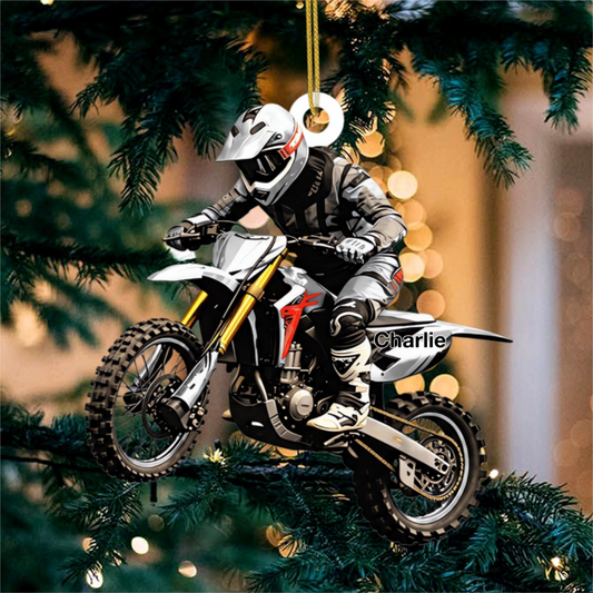 PersonalisedMotocrossRider_PersonalisedGiftAcrylicOrnamentForRacingLovers