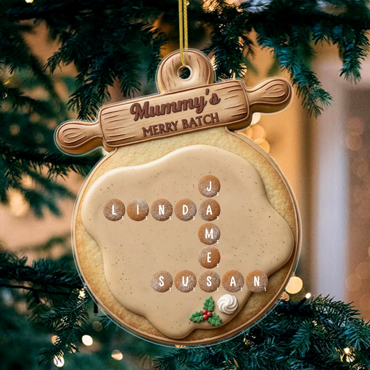 PersonalisedPerfectBatchBiscuitsCrosswordPuzzleOrnament_PersonalisedGiftAcrylicOrnamentForMumGrandma_2
