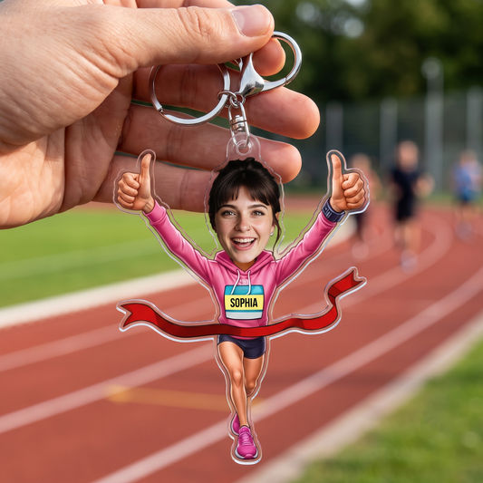 PersonalisedRunningAthletePhoto_PersonalisedGiftAcrylicKeychainForRunners_SportsLovers_2