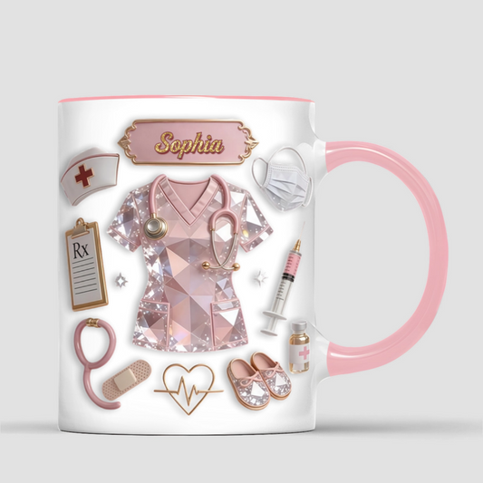 Personalized3DEffectNurseScrubs_PersonalisedGiftMugForNursingStudent_MedicalStaff
