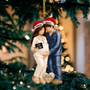 PregnancyCoupleInSantaHatsWithUltrasound_PersonalisedGiftAcrylicOrnamentForExpectingParents_2
