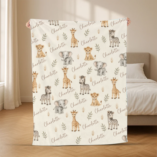 Safari_Animals_Personalised_Gift_Blanket_For_Babies5