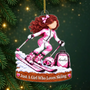 SkiGirl_PersonalisedGift AcrylicOrnamentForSkiLovers